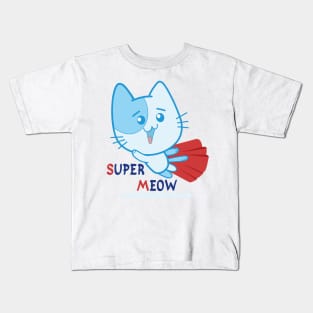 Superhero Super Meow Kids T-Shirt